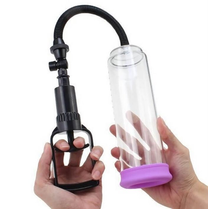 Vacuum device for penis enlargement